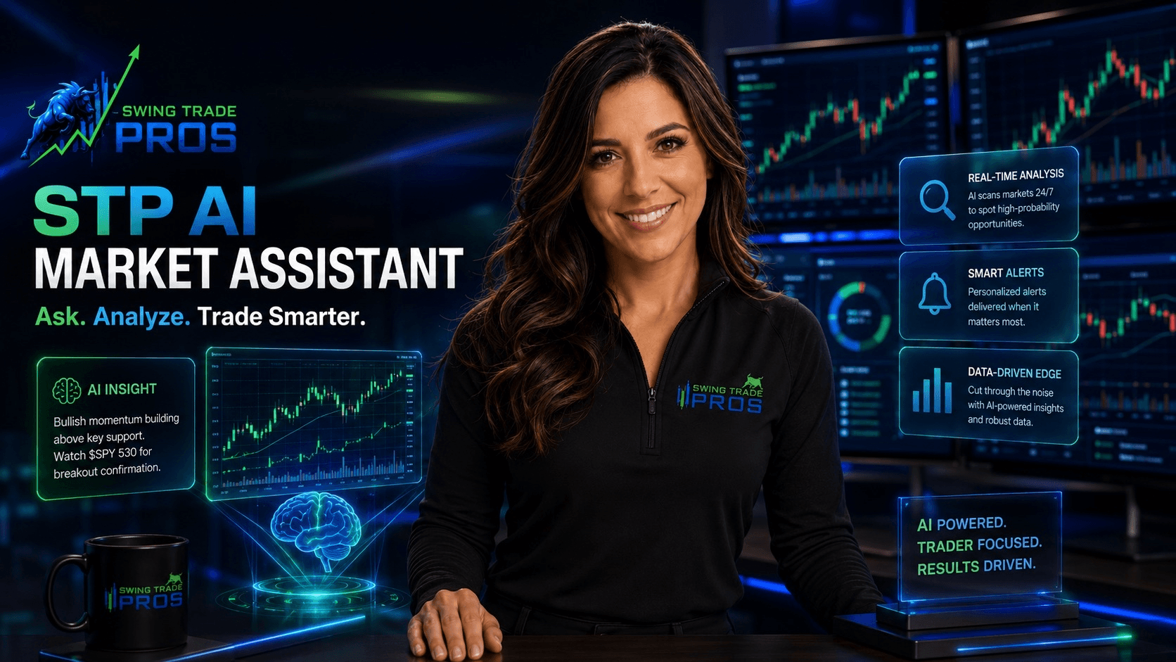 Nova, the synthetic STP AI Market Assistant, in a market-analysis workspace